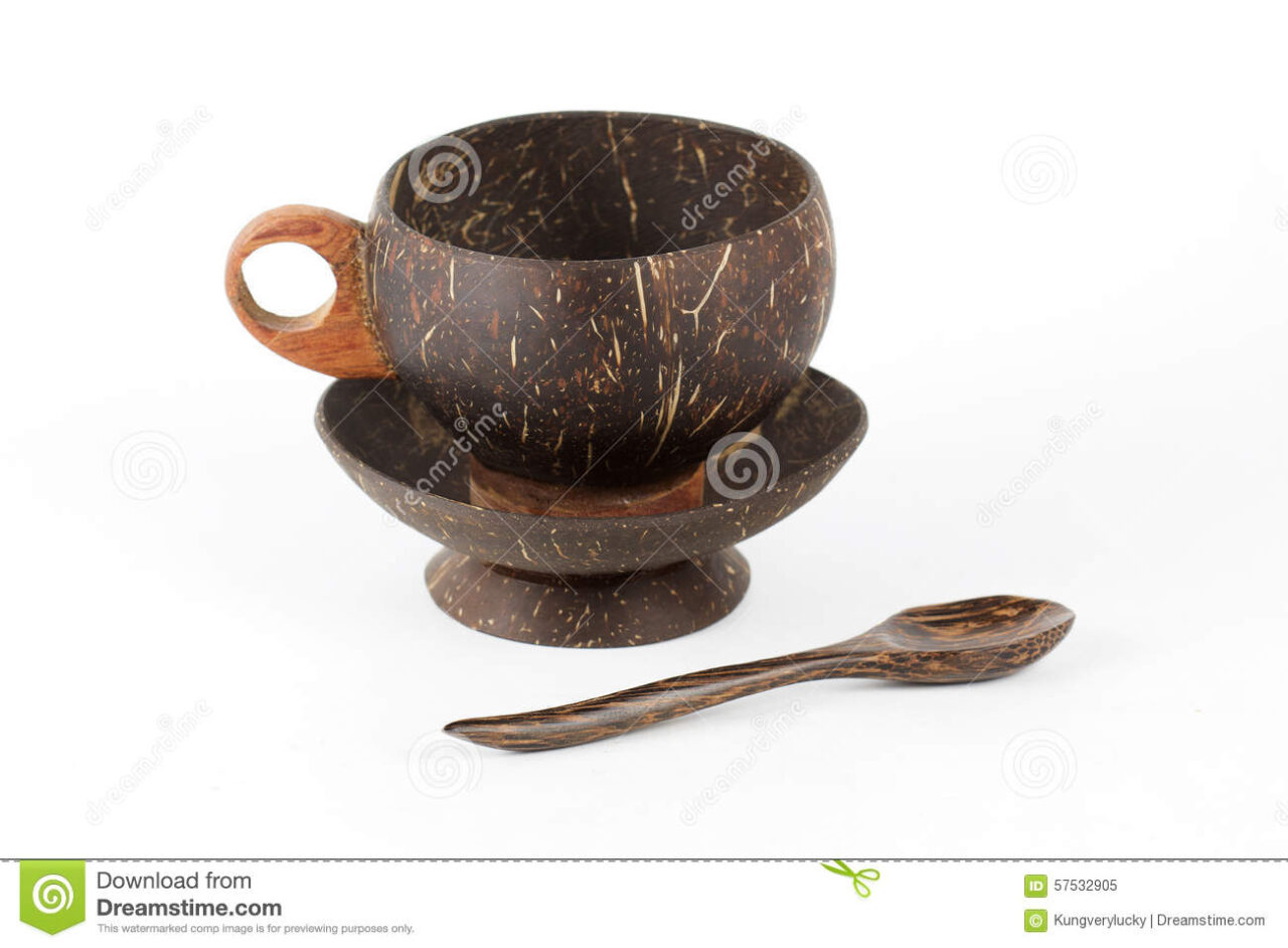 Taza madera cocotero