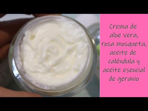 Hacer crema de aloe vera y rosa mosqueta