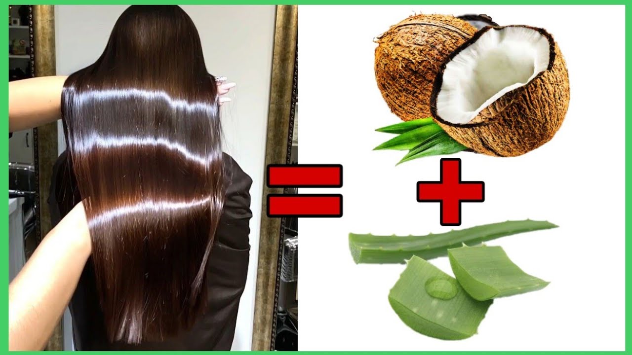Mascarilla de aceite de coco y aloe vera