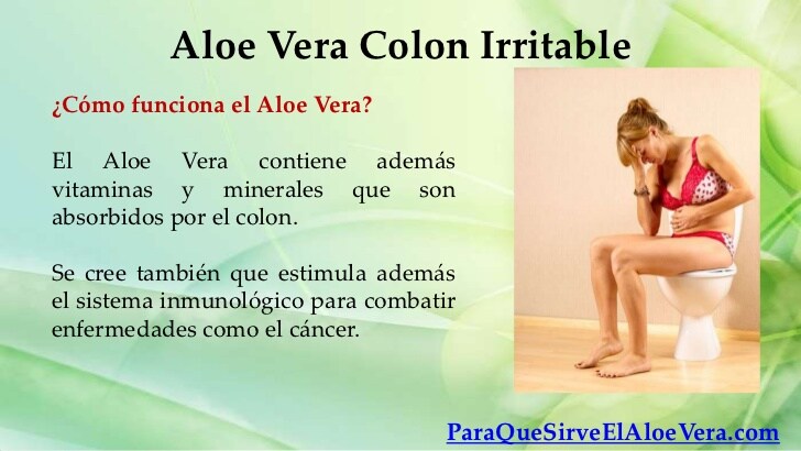 Aloe vera para colon irritable