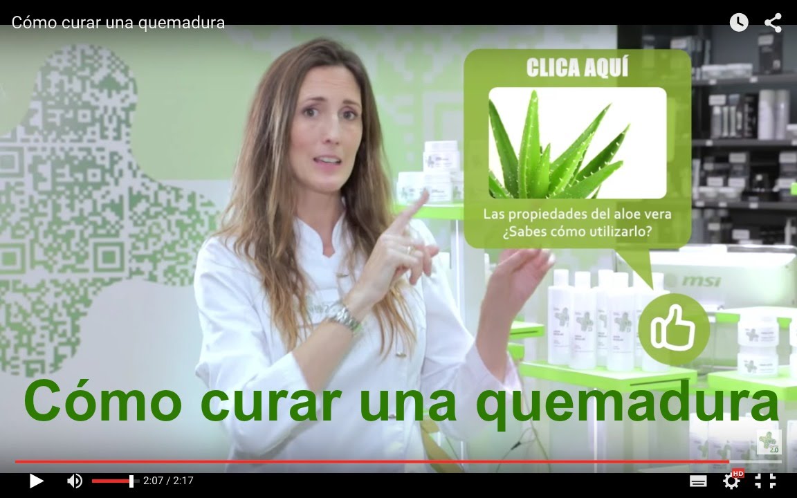 Quemadura agua hirviendo aloe vera