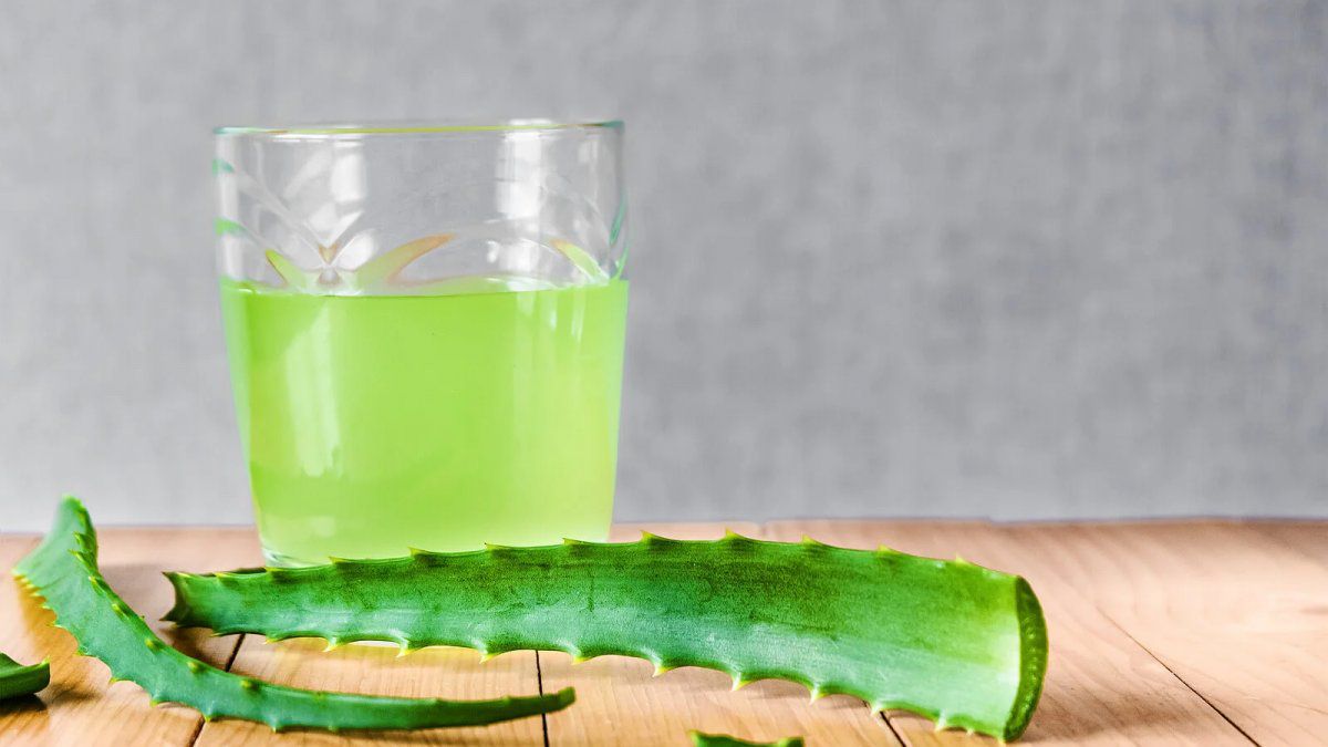 Beber zumo de aloe vera