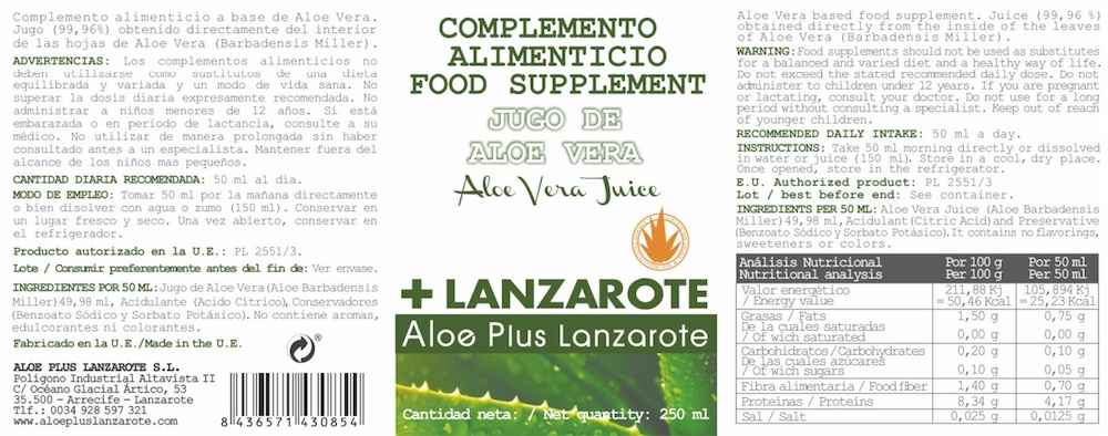 Aloe vera complemento alimenticio
