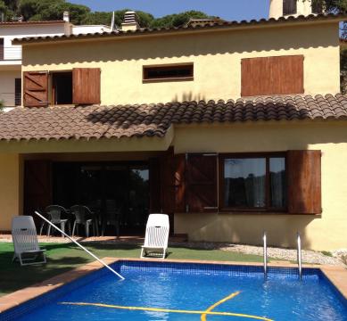 Dracena grande en la piscina